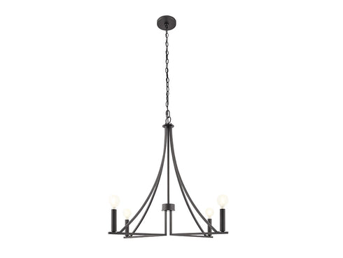 4-Light Chandelier in Brushed Nickel