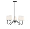 5-Light Chandelier in Matte Black