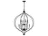 Orchid 8-Light Pendant in Matte Black