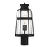 Quinton 1-Light Outdoor Post Lantern in Matte Black