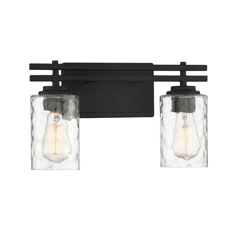 Baxter 2-Light Bathroom Vanity Light in Warm Brass