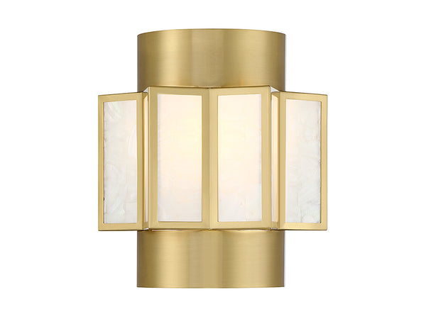 Gideon 2-Light Wall Sconce in Warm Brass