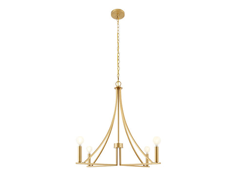 4-Light Chandelier in Brushed Nickel
