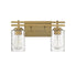 Baxter 2-Light Bathroom Vanity Light in Warm Brass