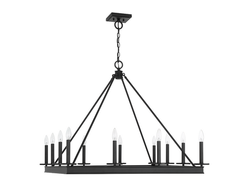 Boylston 12-Light Chandelier in Warm Brass