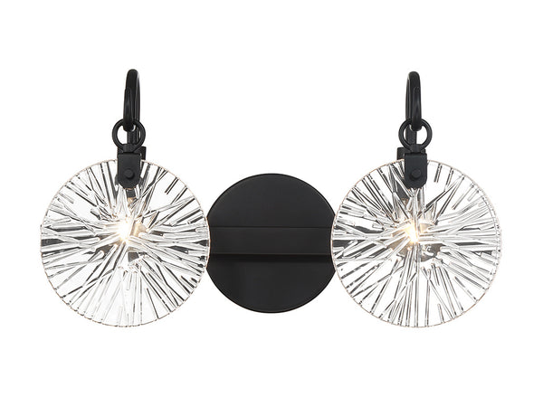 Addison 2-Light Bathroom Vanity Light in Matte Black