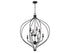 Orchid 8-Light Pendant in Matte Black