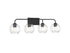 Baldwin 4-Light Bathroom Vanity Light in Matte Black