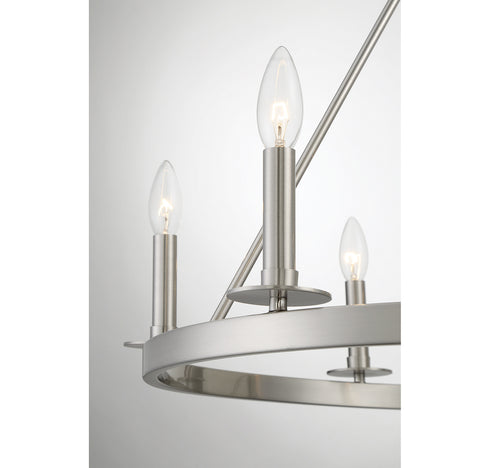 6-Light Chandelier in Matte Black