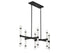 Kingsburg 12-Light Linear Chandelier in Matte Black