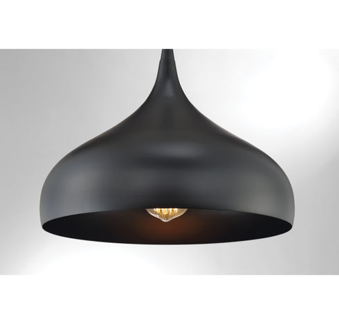 1-Light Plug-In Mini Pendant in Matte Black