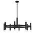 16-Light Chandelier in Matte Black