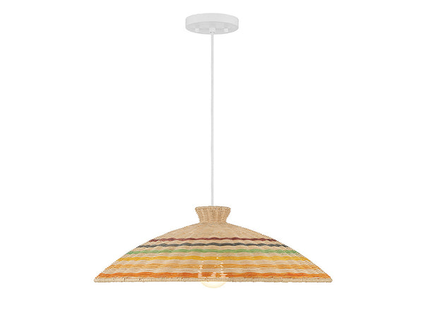 1-Light Pendant in Matte White