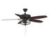 52" 3-Light Ceiling Fan in Brushed Nickel