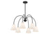 6-Light Chandelier in Matte Black
