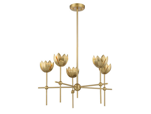 5-Light Chandelier in Matte Black