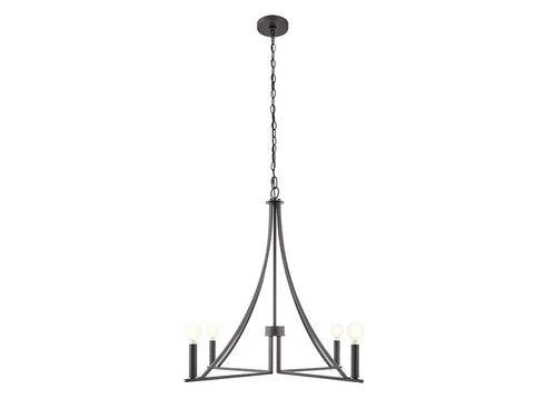 4-Light Chandelier in Brushed Nickel