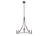 4-Light Chandelier in Brushed Nickel