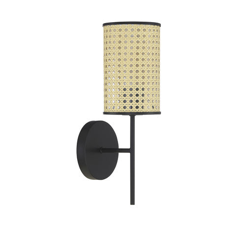 1-Light Wall Sconce in Matte Black