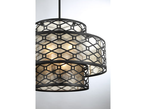 Mannheim 4-Light Pendant in Matte Black