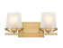 Klein 2-Light Bathroom Vanity Light in Warm Brass