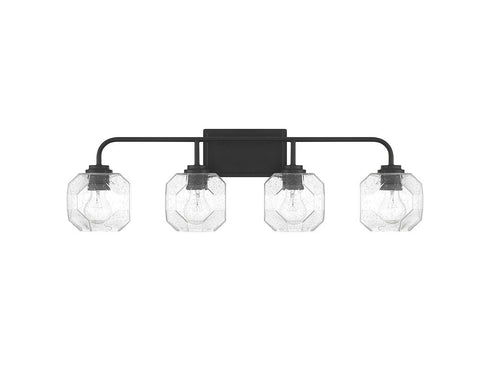 Baldwin 4-Light Bathroom Vanity Light in Matte Black