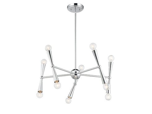 10-Light Chandelier in Chrome