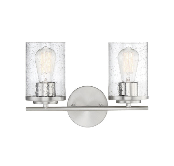 Marshall 2-Light Bathroom Vanity Light in Polished Chrome