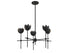 5-Light Chandelier in Matte Black