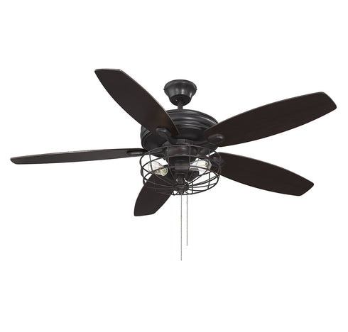 52" 3-Light Ceiling Fan in Brushed Nickel