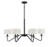 6-Light Chandelier in Matte Black