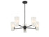 5-Light Chandelier in Natural Brass