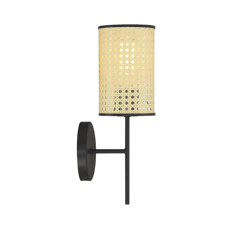 1-Light Wall Sconce in Matte Black