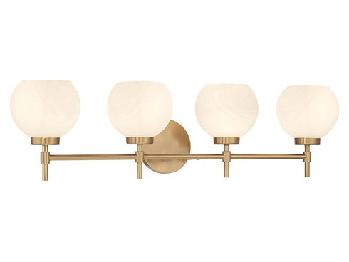 Hannah 4-Light Bathroom Vanity Light in Matte Black