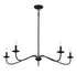 5-Light Chandelier in Matte Black