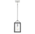 Champlin 1-Light Pendant in Gray with Polished Nickel Accents