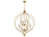 Orchid 8-Light Pendant in Matte Black