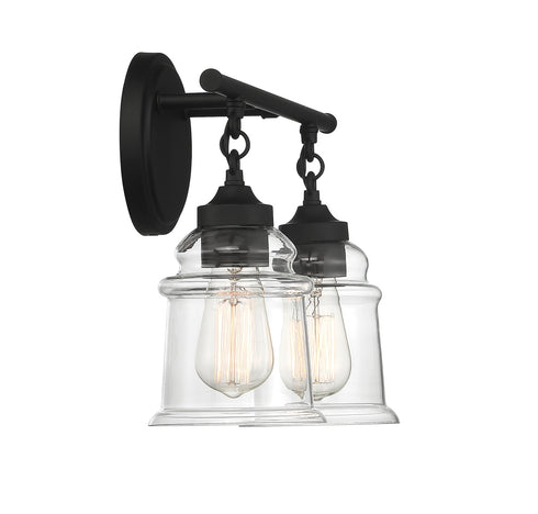 Fuller 2-Light Bathroom Vanity Light in Satin Nickel