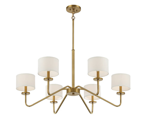 6-Light Chandelier in Matte Black
