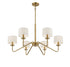6-Light Chandelier in Matte Black