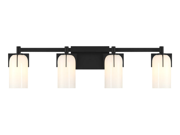 Caldwell 4-Light Bathroom Vanity Light in Matte Black