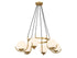 Abella 6-Light Chandelier in Warm Brass