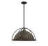 Trentino 3-Light Pendant in Gunsmoke with Gray Rattan