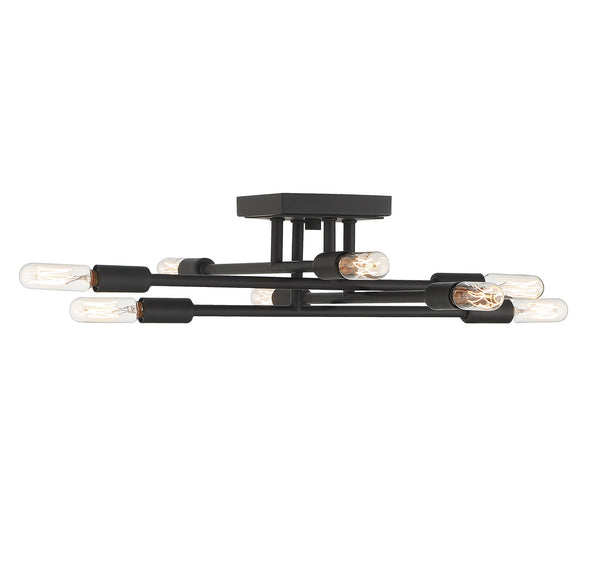 Lyrique 8-Light Ceiling Light in Matte Black