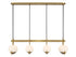 Abella 8-Light Linear Chandelier in Warm Brass