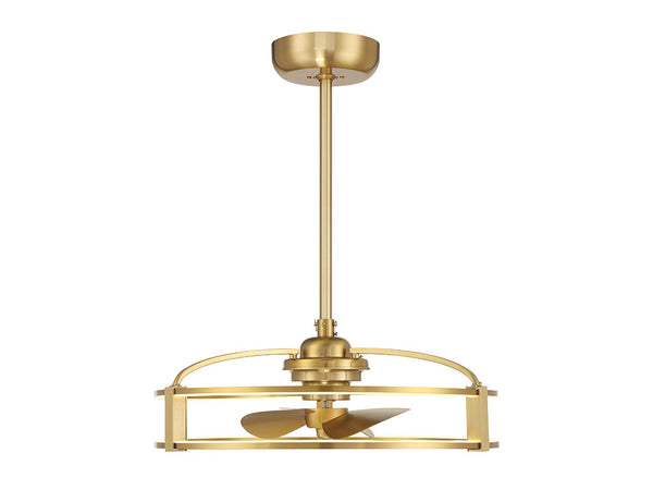 Vesta LED Fan D'Lier in Warm Brass