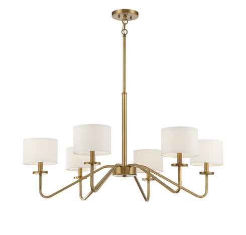 6-Light Chandelier in Matte Black