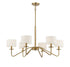 6-Light Chandelier in Matte Black