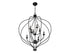 Orchid 8-Light Pendant in Matte Black