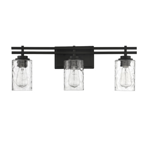 Baxter 3-Light Bathroom Vanity Light in Black